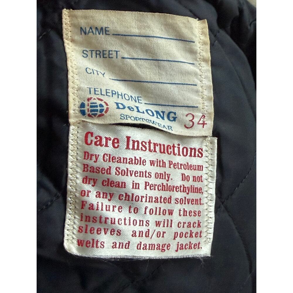 Vintage DeLong Varsity Jacket Rich South 84 Denise Wool USA 34 US Womens Small - Picture 2 of 11